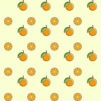 ilustração de design sem costura fruta laranja vetor