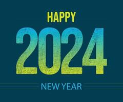 colorida 2024 feliz Novo ano tipografia logotipo texto Projeto conceito para folheto, poster bandeira, vetor, celebração. etc vetor