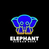elefante gradinet moderno símbolo logotipo vetor