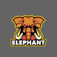 logotipo do mascote do elefante vetor