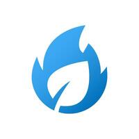 biocombustível simples logotipo ícone dentro azul cor. vetor
