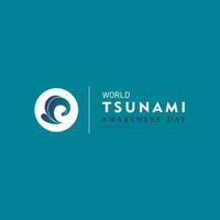 mundo tsunami dia é levantar consciência cada ano em novembro 5 vetor