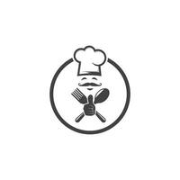 chapéu chefe de cozinha logotipo vetor ilustração