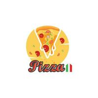 vetor de ilustração de logotipo de ícone de pizza