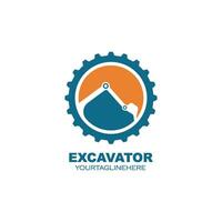 escavadora ícone logotipo vetor Projeto