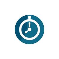 relógio, vetor de design de ilustração de ícone de logotipo de tempo
