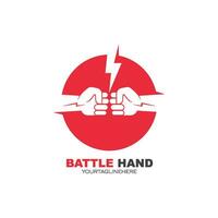 batalha mão ícone vetor ilustração Projeto