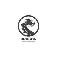 Dragão logotipo ícone modelo vetor
