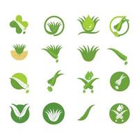 aloevera logo icon ilustração vetorial design vetor