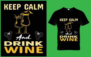 vinho vidro vetor t camisa Projeto