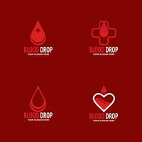 sangue solta saúde logotipo vetor modelo