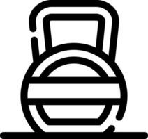 design de ícone criativo de kettlebell vetor