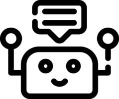 design de ícone criativo de chatbot vetor