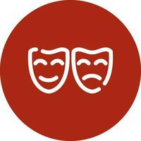 design de ícone criativo de máscaras de teatro vetor