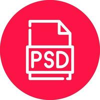 design de ícone criativo de arquivo psd vetor