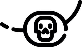 design de ícone criativo de patch de piratas vetor