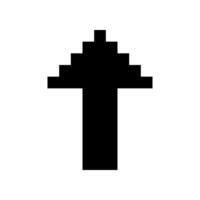pixel seta ícone isolado em branco fundo vetor
