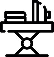 design de ícone criativo de mesa de ferro vetor