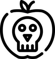 design de ícone criativo de maçã envenenada vetor