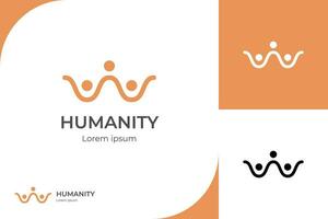 abstrato pessoas rede equipe logotipo ícone projeto, humano ícone símbolo. linha logotipo Projeto modelo elemento vetor
