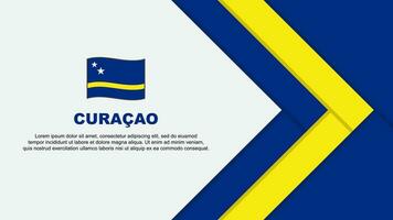 Curaçao bandeira abstrato fundo Projeto modelo. Curaçao independência dia bandeira desenho animado vetor ilustração. Curaçao desenho animado