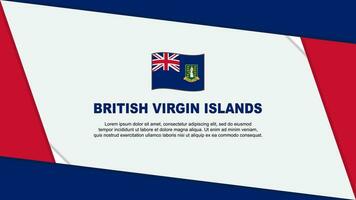 britânico virgem ilhas bandeira abstrato fundo Projeto modelo. britânico virgem ilhas independência dia bandeira desenho animado vetor ilustração. independência dia
