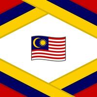 Malásia bandeira abstrato fundo Projeto modelo. Malásia independência dia bandeira social meios de comunicação publicar. Malásia modelo vetor