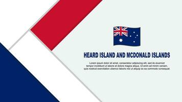 ouviu ilha e McDonald ilhas bandeira abstrato fundo Projeto modelo. ouviu ilha e McDonald ilhas independência dia bandeira desenho animado vetor