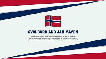 Svalbard e jan maio bandeira abstrato fundo Projeto modelo. Svalbard e jan maio independência dia bandeira desenho animado vetor ilustração. Svalbard e jan maio Projeto