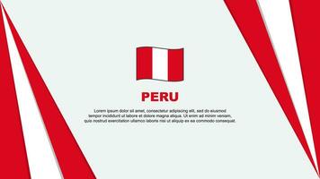 Peru bandeira abstrato fundo Projeto modelo. Peru independência dia bandeira desenho animado vetor ilustração. Peru bandeira