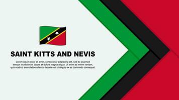 santo kitts e nevis bandeira abstrato fundo Projeto modelo. santo kitts e nevis independência dia bandeira desenho animado vetor ilustração. desenho animado