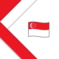Cingapura bandeira abstrato fundo Projeto modelo. Cingapura independência dia bandeira social meios de comunicação publicar. Cingapura ilustração vetor