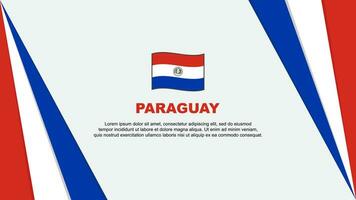 Paraguai bandeira abstrato fundo Projeto modelo. Paraguai independência dia bandeira desenho animado vetor ilustração. Paraguai bandeira