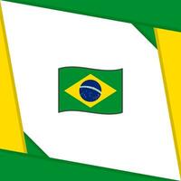 Brasil bandeira abstrato fundo Projeto modelo. Brasil independência dia bandeira social meios de comunicação publicar. Brasil modelo vetor