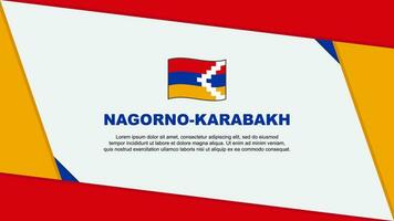 Nagorno Karabakh bandeira abstrato fundo Projeto modelo. Nagorno Karabakh independência dia bandeira desenho animado vetor ilustração. Nagorno Karabakh independência dia