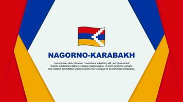 Nagorno Karabakh bandeira abstrato fundo Projeto modelo. Nagorno Karabakh independência dia bandeira desenho animado vetor ilustração. Nagorno Karabakh fundo
