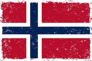 Noruega bandeira grunge angustiado estilo vetor