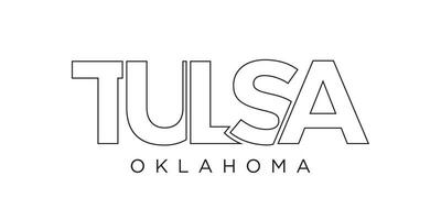 tulsa, oklahoma, EUA tipografia slogan Projeto. América logotipo com gráfico cidade letras para impressão e rede. vetor