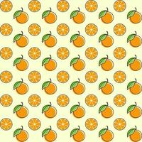 ilustração de design sem costura fruta laranja vetor