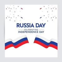 ilustração de design de modelo vetorial feliz dia da independência da Rússia vetor