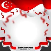 fundo de celebração do dia nacional de Singapura vetor