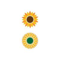 vetor de modelo de logotipo de flor de sol