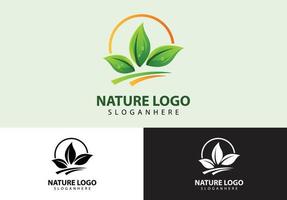 conceito de logotipo da natureza da folha vetor