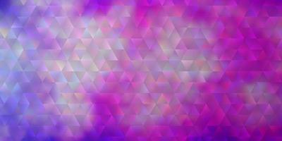 pano de fundo vector rosa claro com linhas, triângulos.