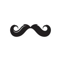 bigode conjunto de ícones para barbearia com logotipo de barbeiro e design retro vetor