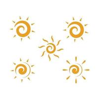ilustração do sol ilustração do ícone do logotipo do vetor