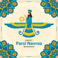 conceito parsi navroz mubarak vetor