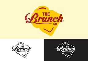 o conceito do logotipo do restaurante brunch vetor