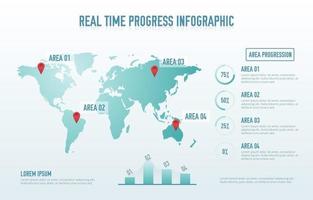 elementos de infográfico de progresso vetor