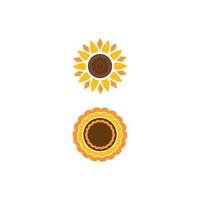 vetor de modelo de logotipo de flor de sol